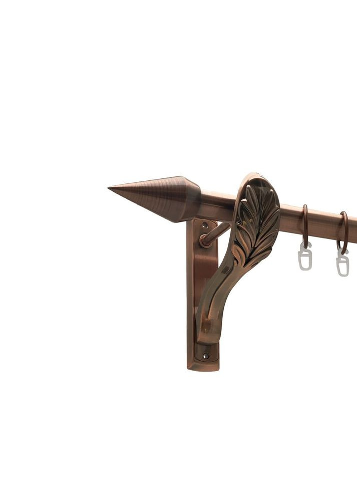 Карниз Конео металлический однорядный ретро гладкая труба Медь 25 мм 300 см (00-00016297) ORVIT (300282833)