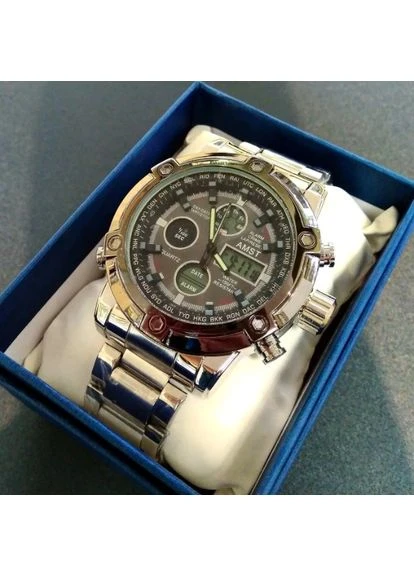 Чоловічий спортивний водостійкий тактичний годинник Mountain Steel AMST (376798708)
