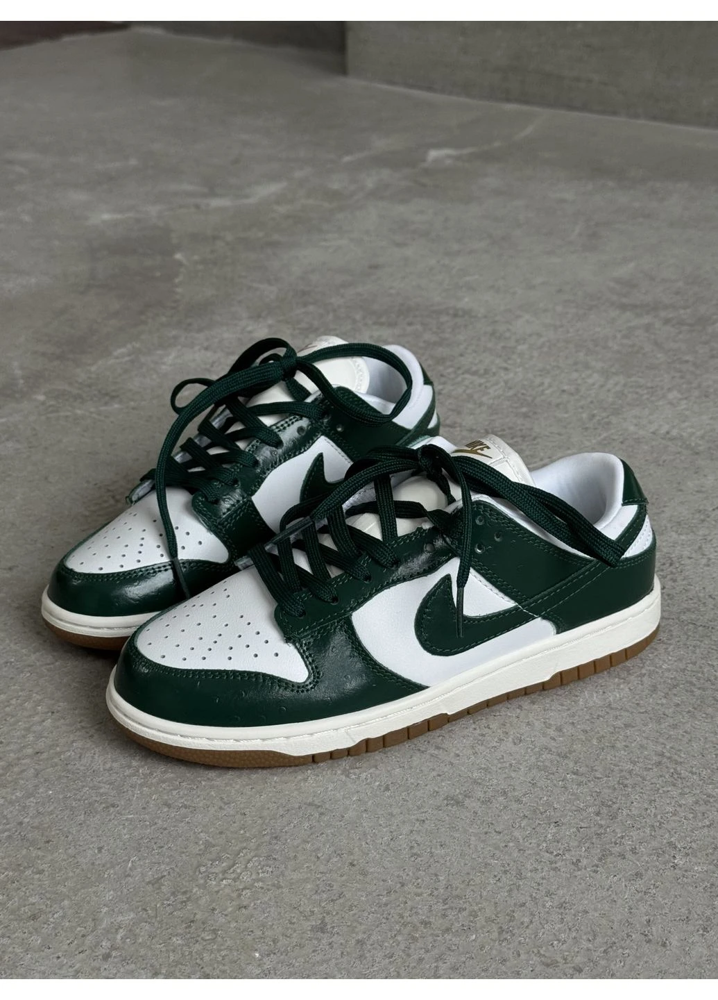 Кроссовки женские и мужские Nike SB Dunk GREEN OSTRICH | Найк СБ Данк зелёные демисезоны (378371408)