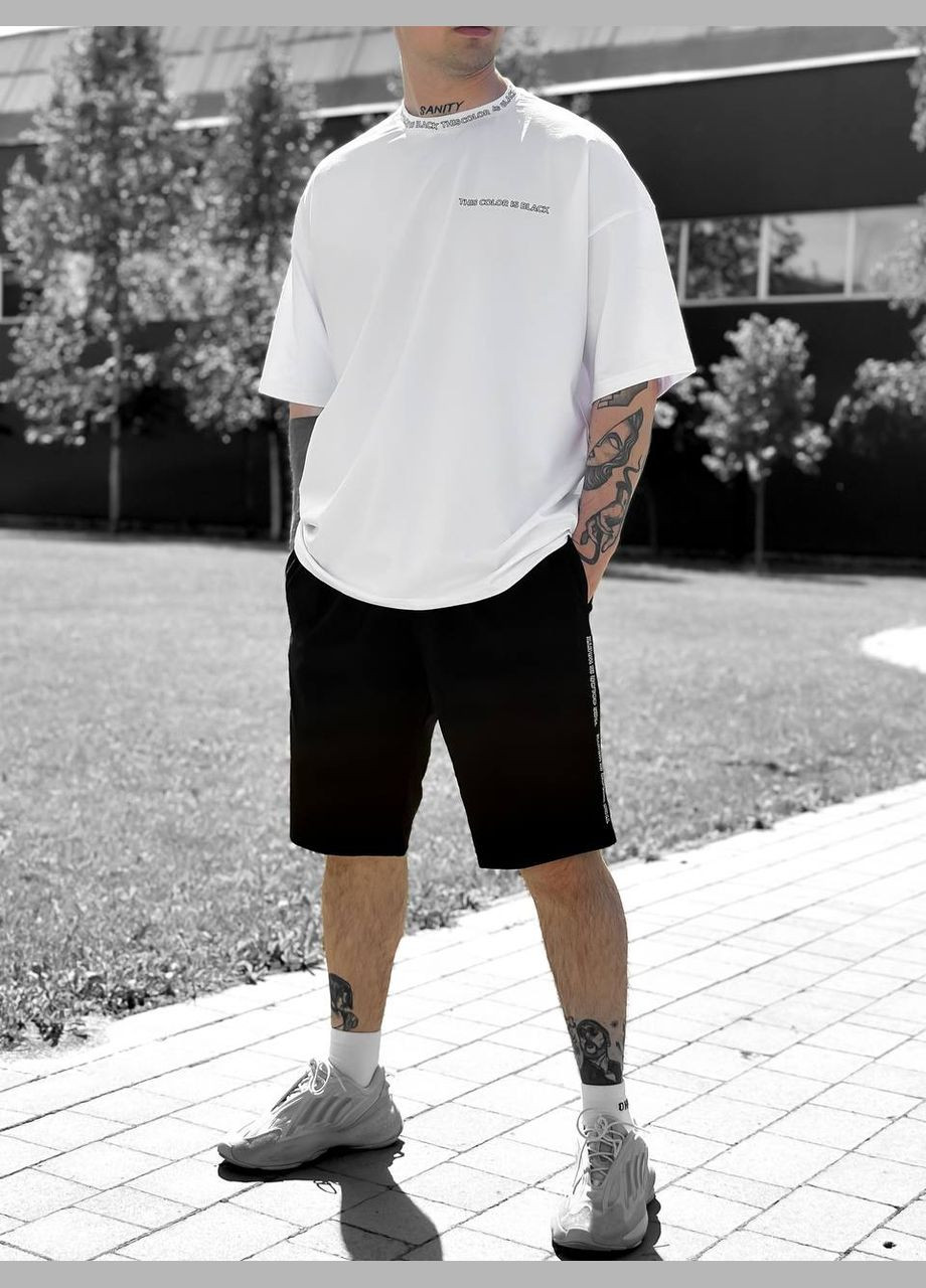 Комплект чорно-білий (шорти+футболка) No Brand (317348459)