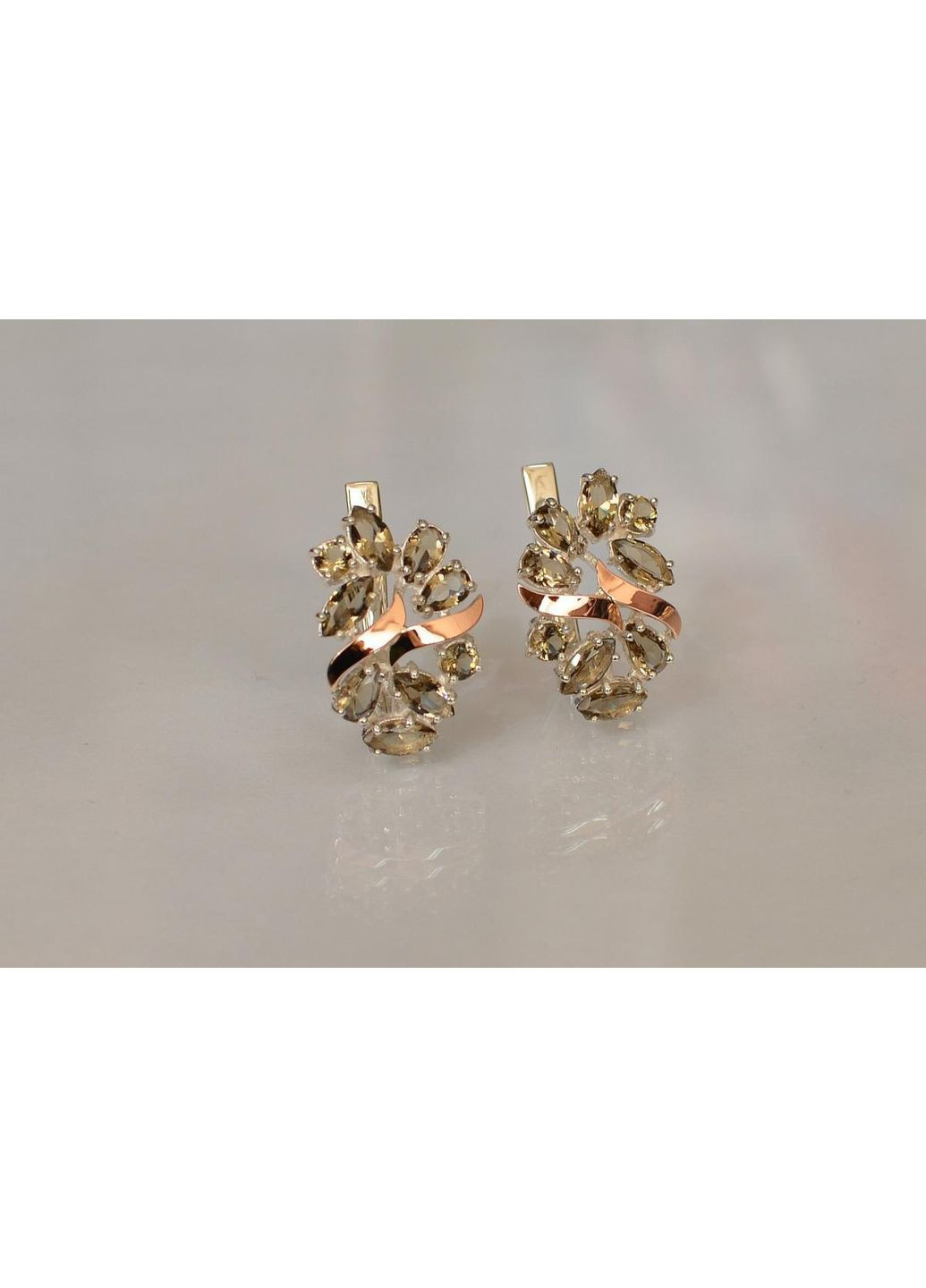 Срібні сережки з золотими накладками Silver Style (56718789)