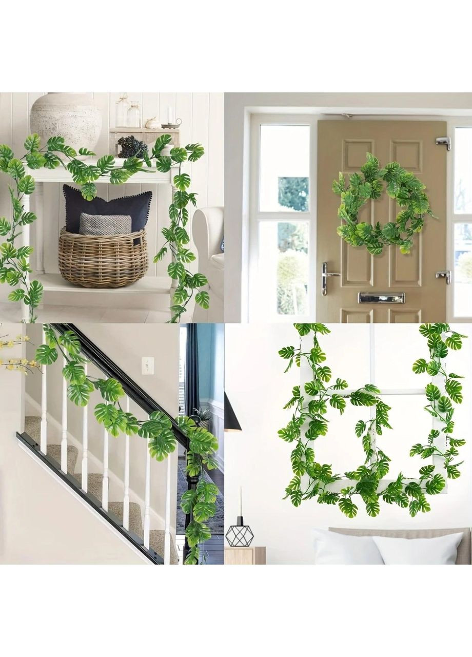 Искусственная монстера, лиана в комнату, для декора, террариумов и прочего 170 см. No Brand (370290510)