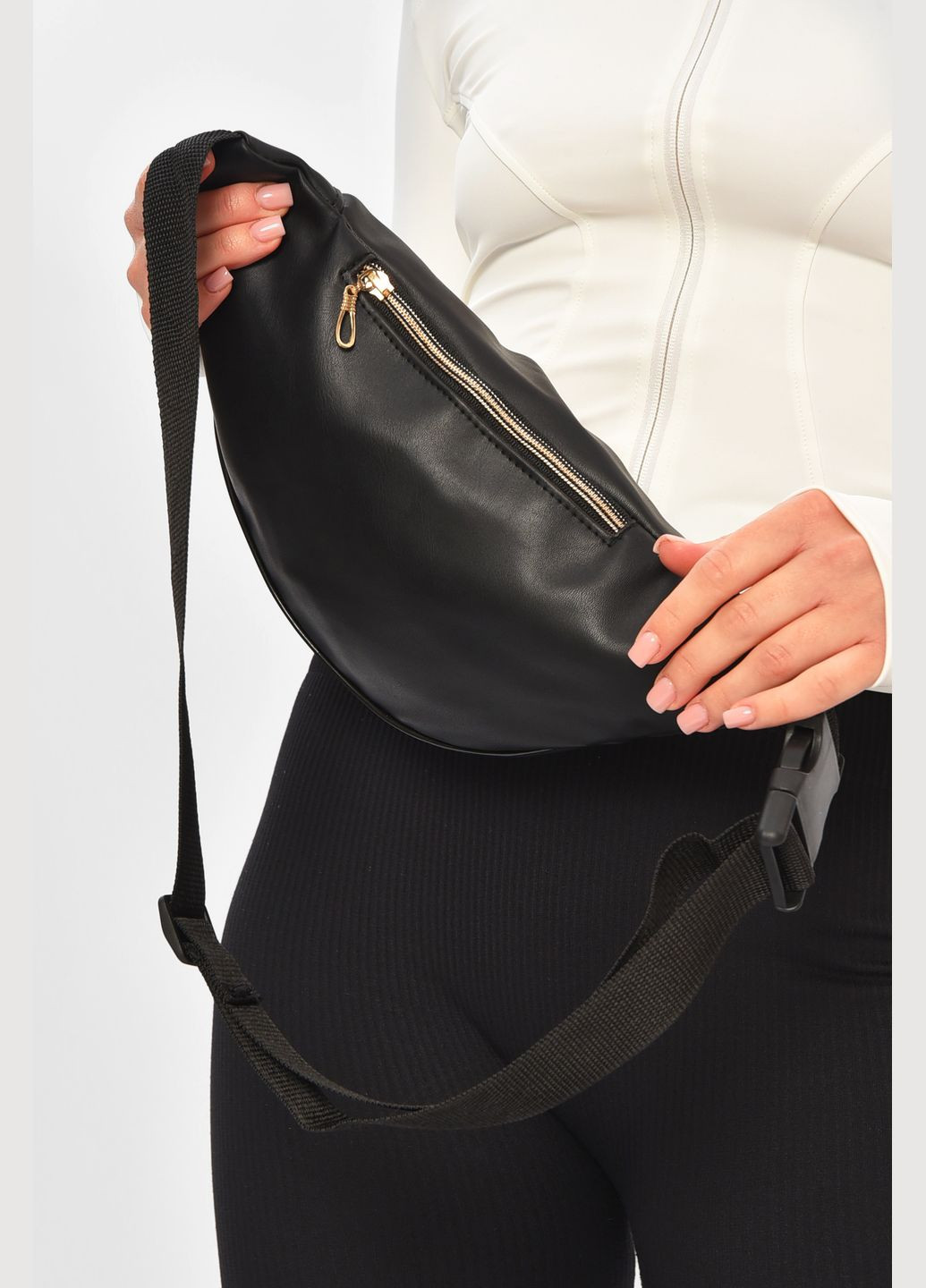 Бананка жіноча чорного кольору Let's Shop (335007296)