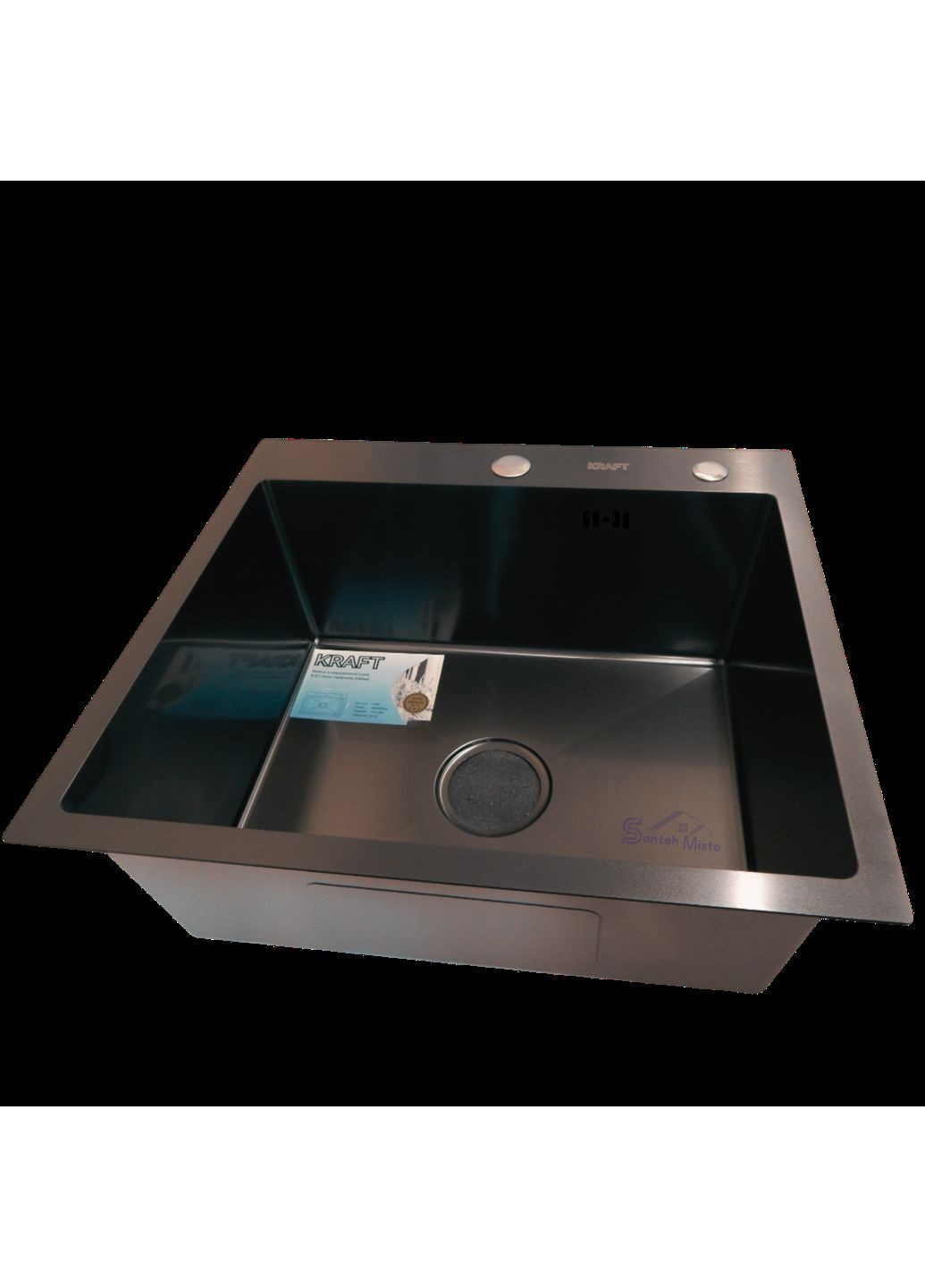 Кухонная мойка Handmade PVD черная HS54*48 (3.0/1.0 мм) Kraft (353495572)