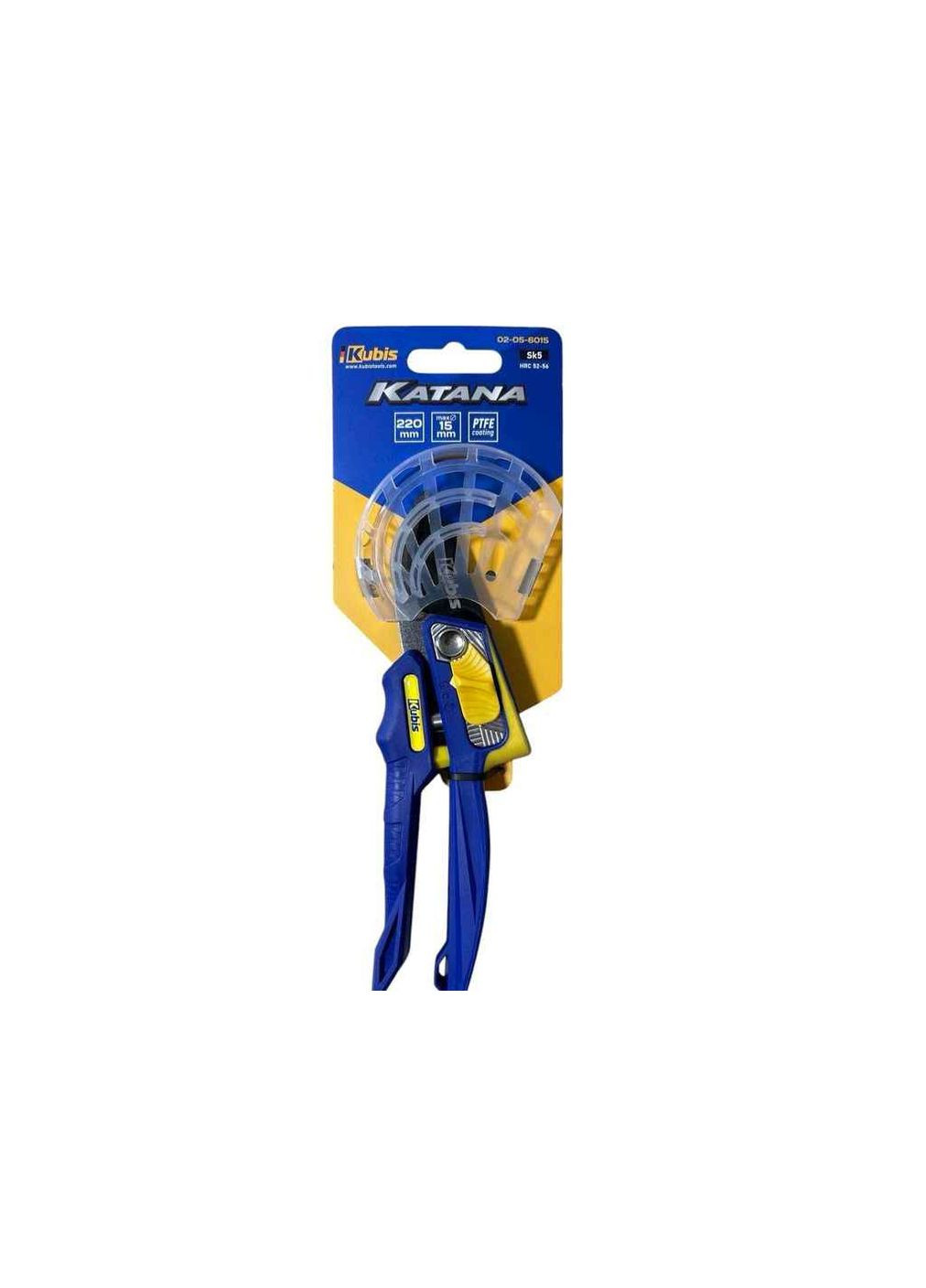 Секатор L=220мм L=KATANA, max ∅15мм, лезвие с тефлоновым покрытием, малая/большая рука SK5 арт.02-05-6015 Kubis (362716744)