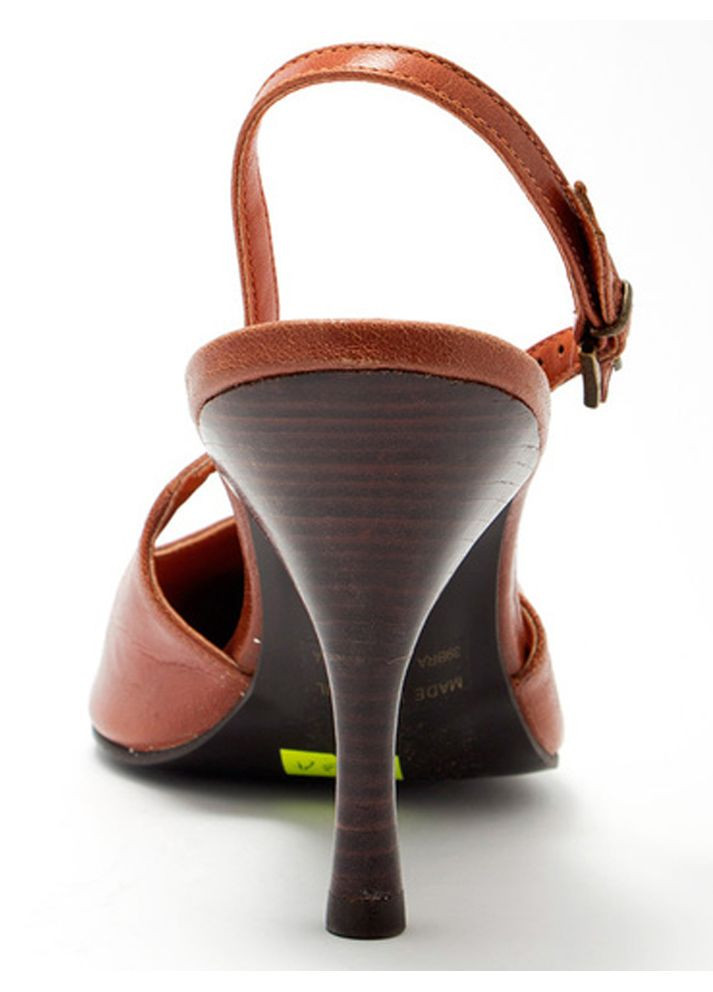 Fit Mix Жіночі шкіряні туфлі на середньому підборі Темно-бежевий темно-бежевий з, — демісезон (341322194)