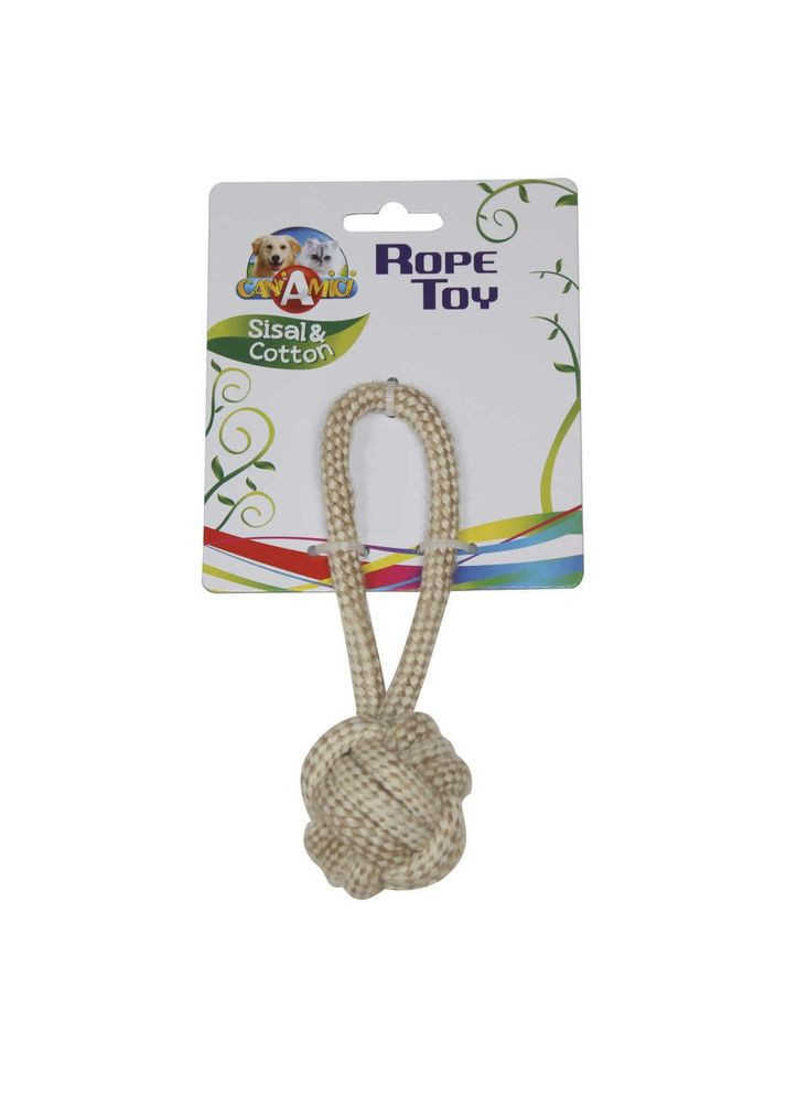 Игрушка для собак Мяч с ручкой канат грейфер ECO, котон/сезаль 5х17 см (*) Croci (355343609)