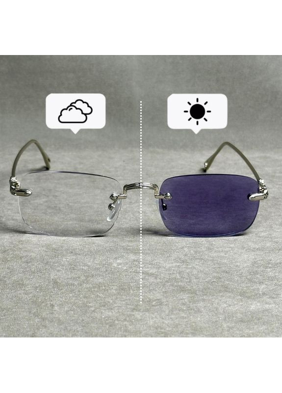 Жіночі окуляри для зору з фотохромними лінзами та Blue Blocker – елегантність без оправи. Код 190 C1 -4.0 Fabia Monti (365830427)