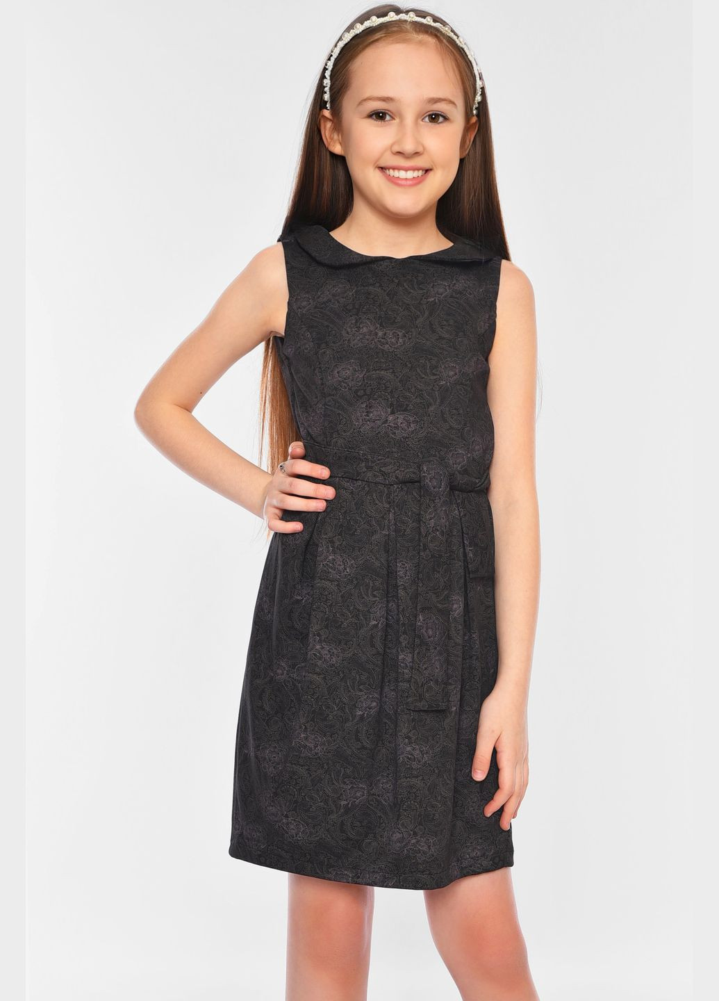 Чёрное платье детское для девочки черного цвета Let's Shop (324747592)
