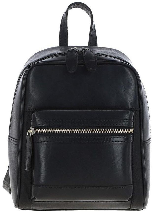Рюкзак жіночий з натуральної шкіри 5 л міський маленький Чорний 39345 Ashwood (355884688)