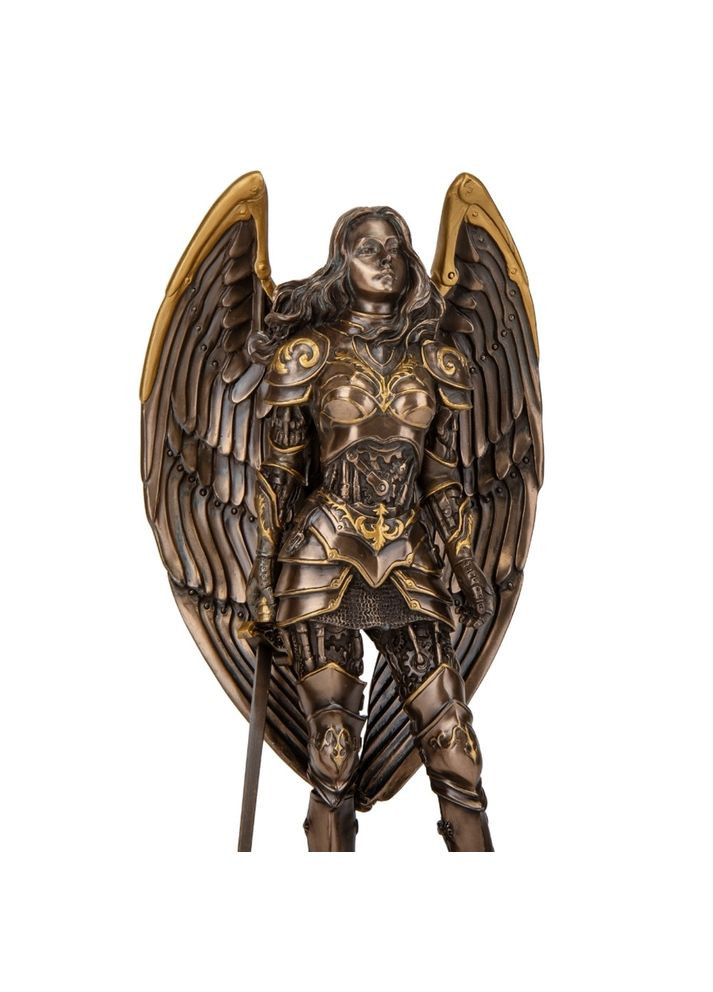 Статуетка Архангел Стипанк 25х11х10 см полістоун покритий бронзовим напиленням 77809 Veronese (302239281)