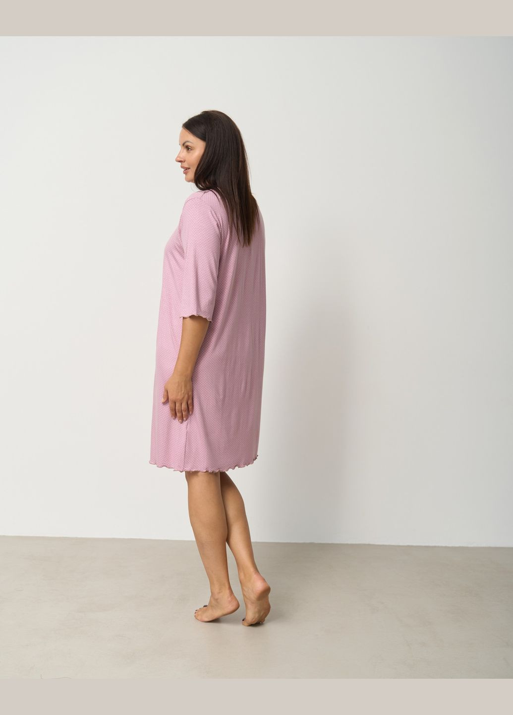 Віскозна сорочка з мереживом та рукавом 3/4, батал Nicoletta (306614065)