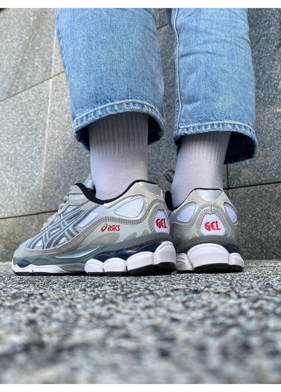 Серые летние кроссовки asics gel-nyc grey асикс гель нюк No Brand