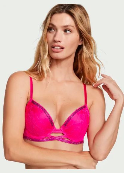 Рожевий бюстгальтер со стразами very sexy shine cradle push-up bra Victoria's Secret