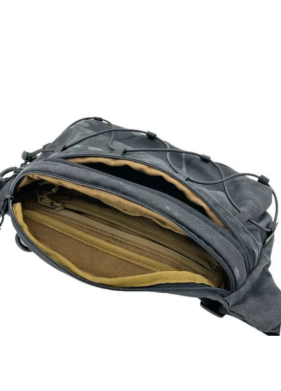 Чоловіча сумка бананка на пояс WolfPack, з гумовим кріпленням для речей. Чоловіча текстильна сумка на пояс. HardKIT 8237223-HK (370140809)