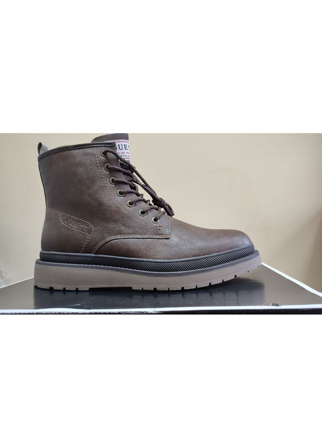 Коричневые коричневые citizen 200 утепленные зимние ботинки Guess