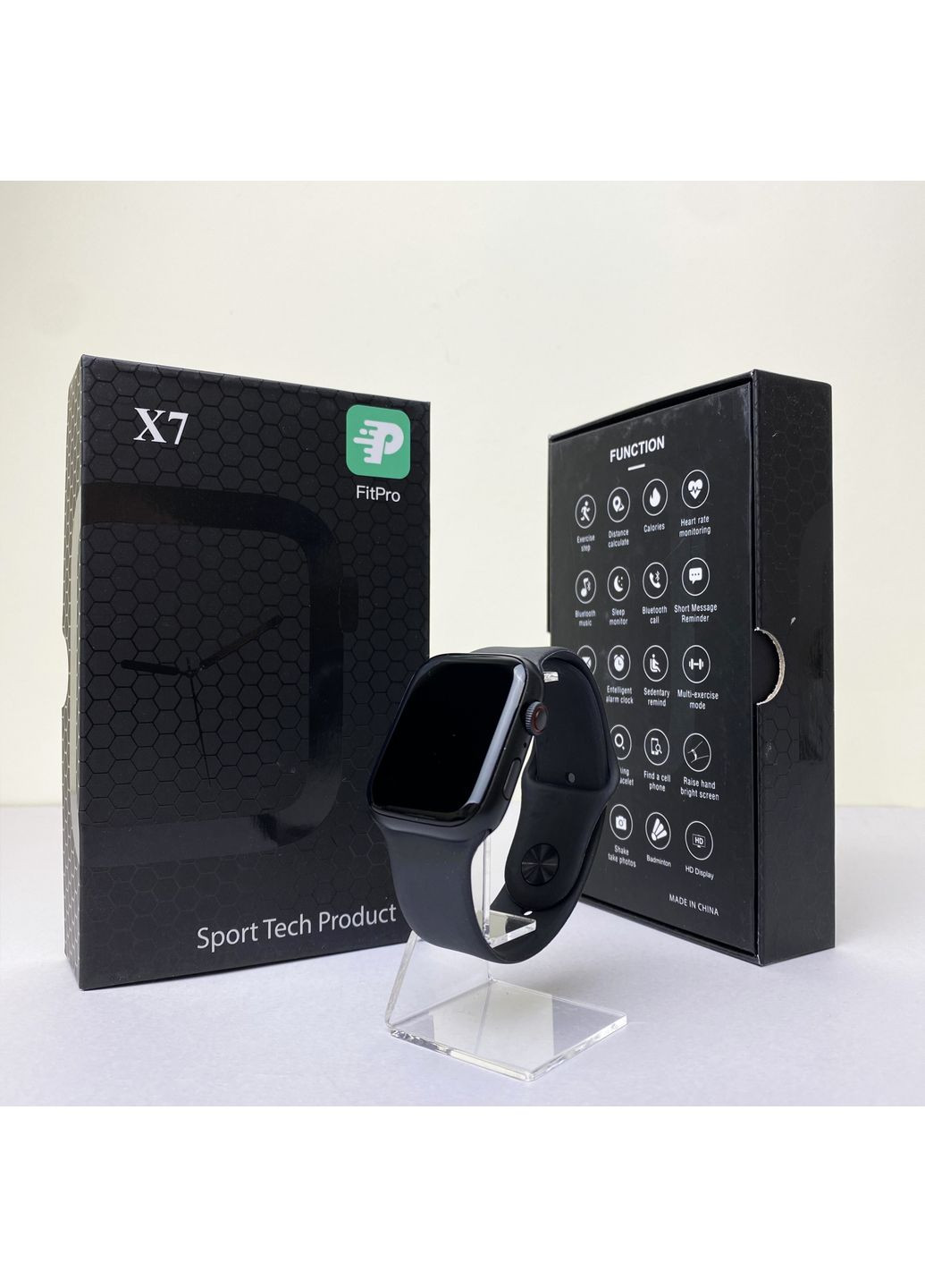 Розумний годинник X7 Чорний смарт годинник для здоров'я та фітнесу трекер активності Smart Watch Watch 45 mm (372460356)