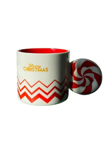 Новогодняя кружка 8030-296-1 керамика Сладкий год с декоративной ручкой 350 мл Olens (365605203)