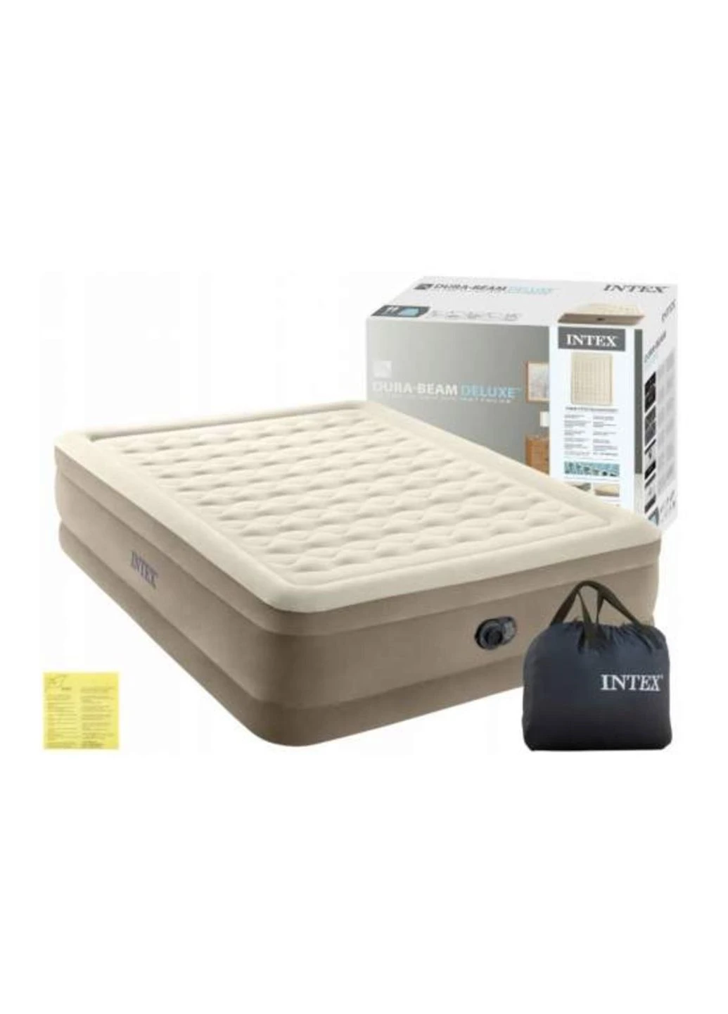 Ліжко надувне 64428 з вбудованим електронасосом 203 x 152 x 46 см ULTRA PLUSH Intex (322770713)