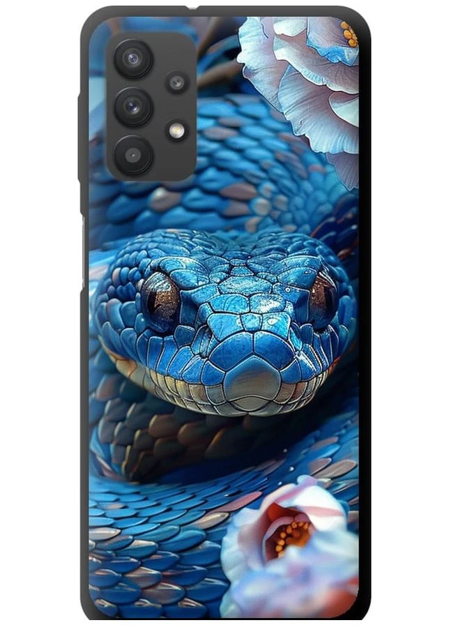 TPU чорний чохол 'Blue Snake' для Endorphone Samsung Galaxy A32 A325F (287274431)