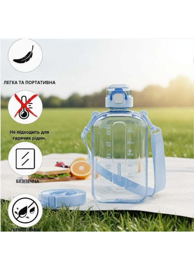 Пляшка SPORT для води із BPA-free пластику 750 мл. Блакитна No Brand (296101767)