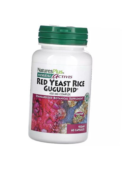 Красный Дрожжевой Рис и Гуггулстероны, Red Yeast Rice Gugulipide, 60вегкапс (71375017) Nature's Plus (322725727)