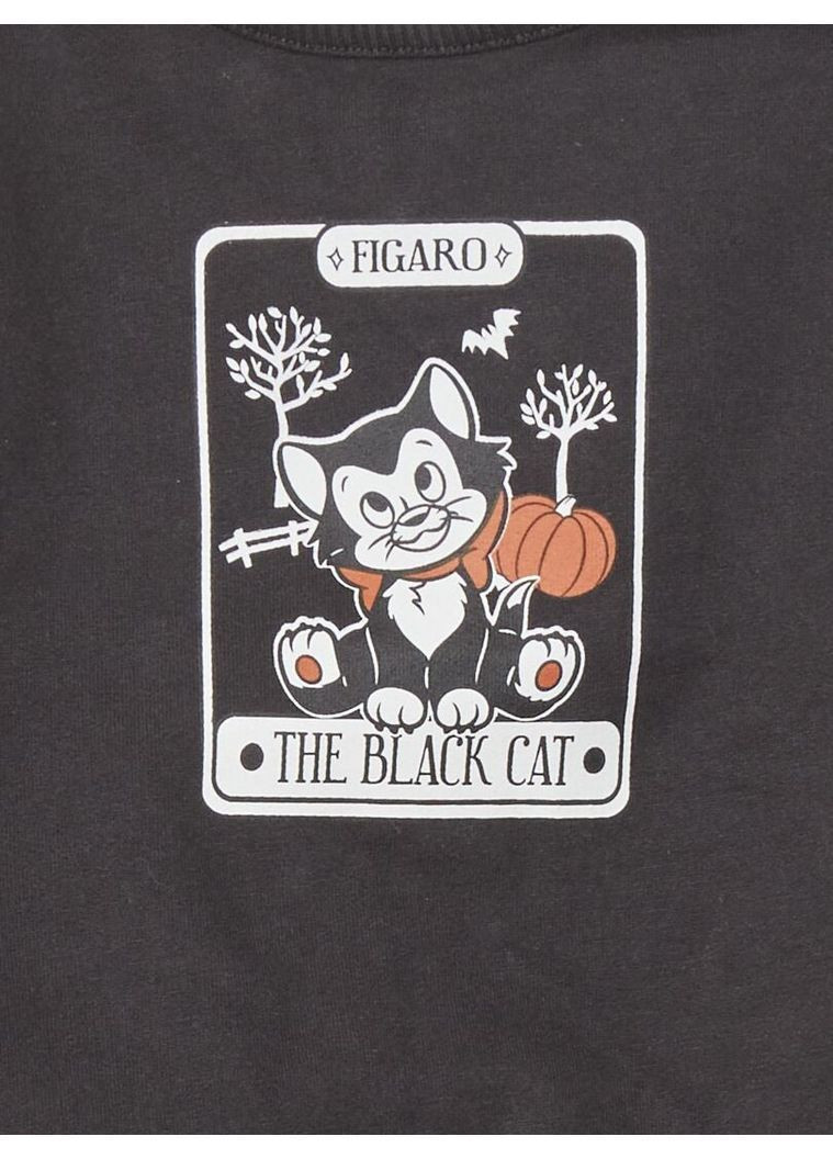 Kiabi світшот фліс,темно-сірий з принтом, темно-сірий