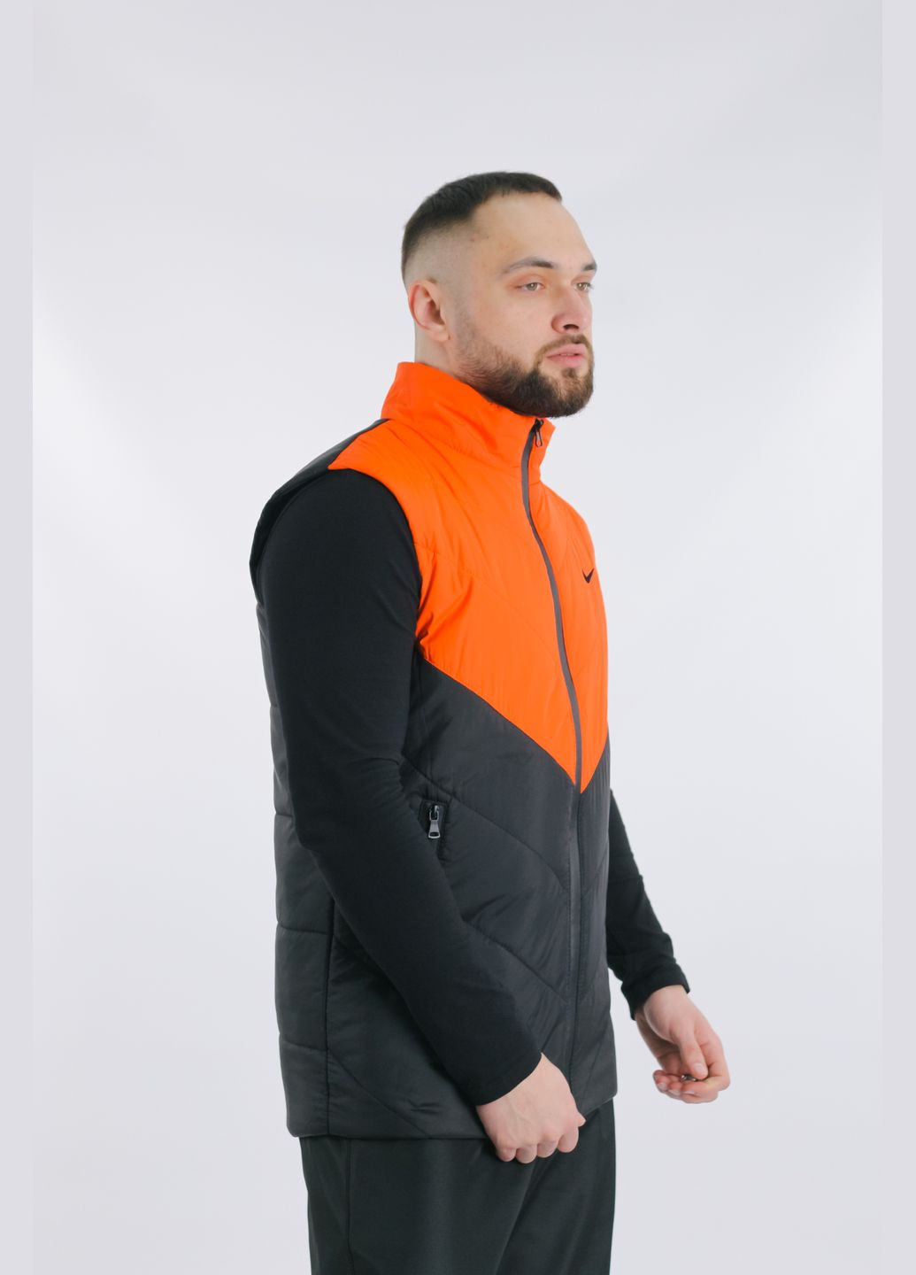 Жилетка чоловіча "Clip" помаранчево-чорна No Brand (359381378)