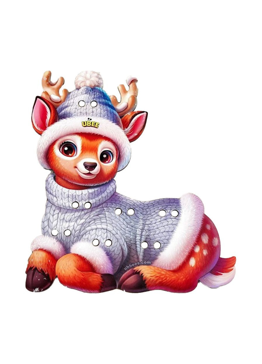 Дерев'яна іграшка-шнурівка "Оленятко" (ПСД278) PSD278, 24 деталі 20 завдань Ubumblebees (312005588)