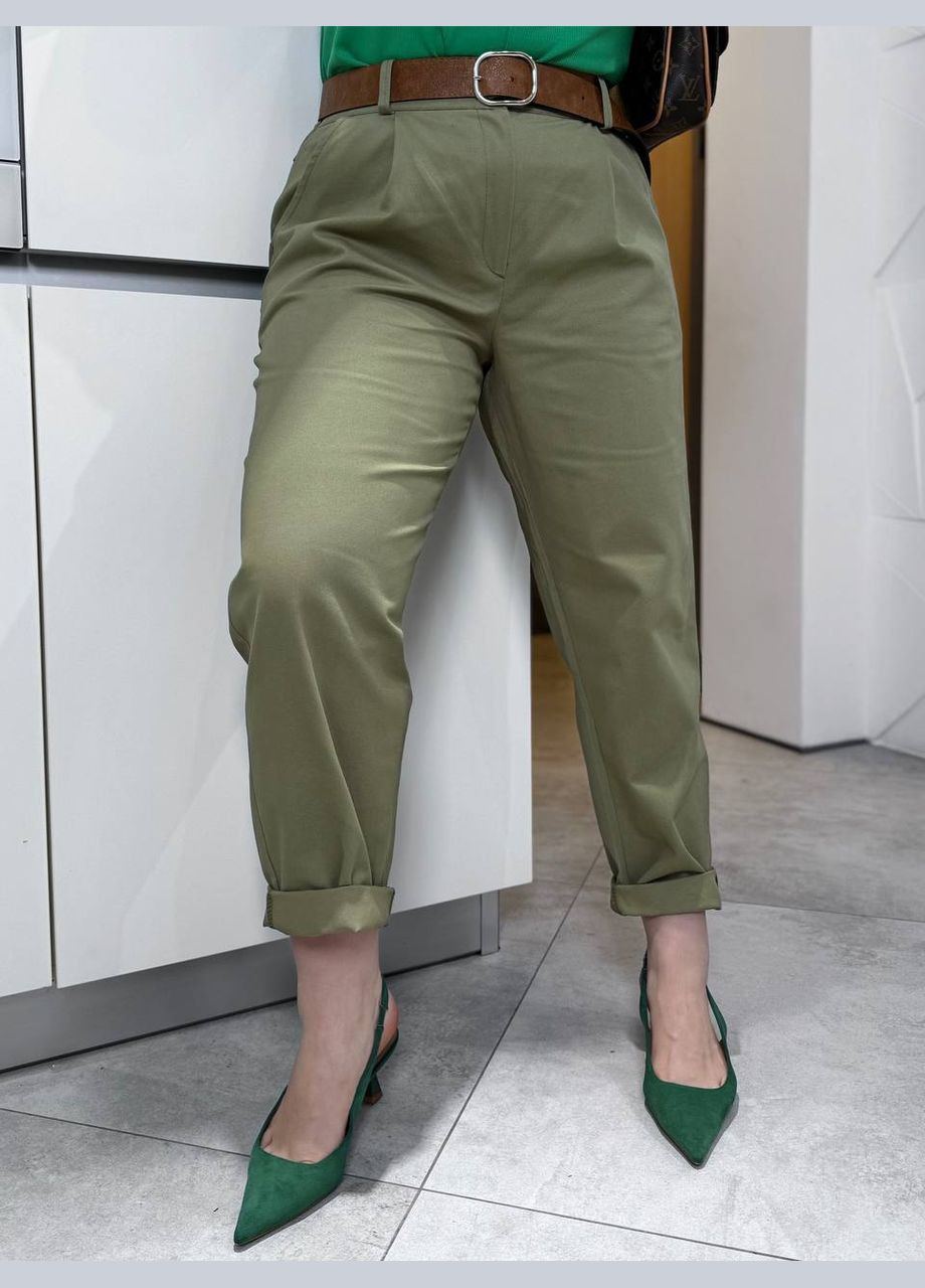 Жіночі джинси baggy колір хакі р.48/50 452966 New Trend - (289477635)