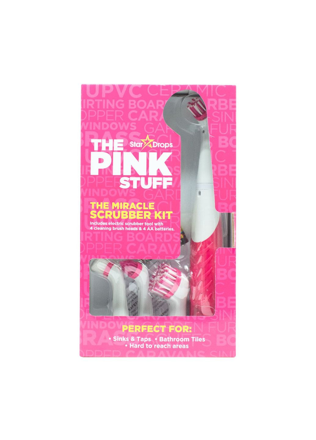 Pink Stuff Универсальная щетка для чистки электрическая (4 насадки) The Pink Stuff (280917409)