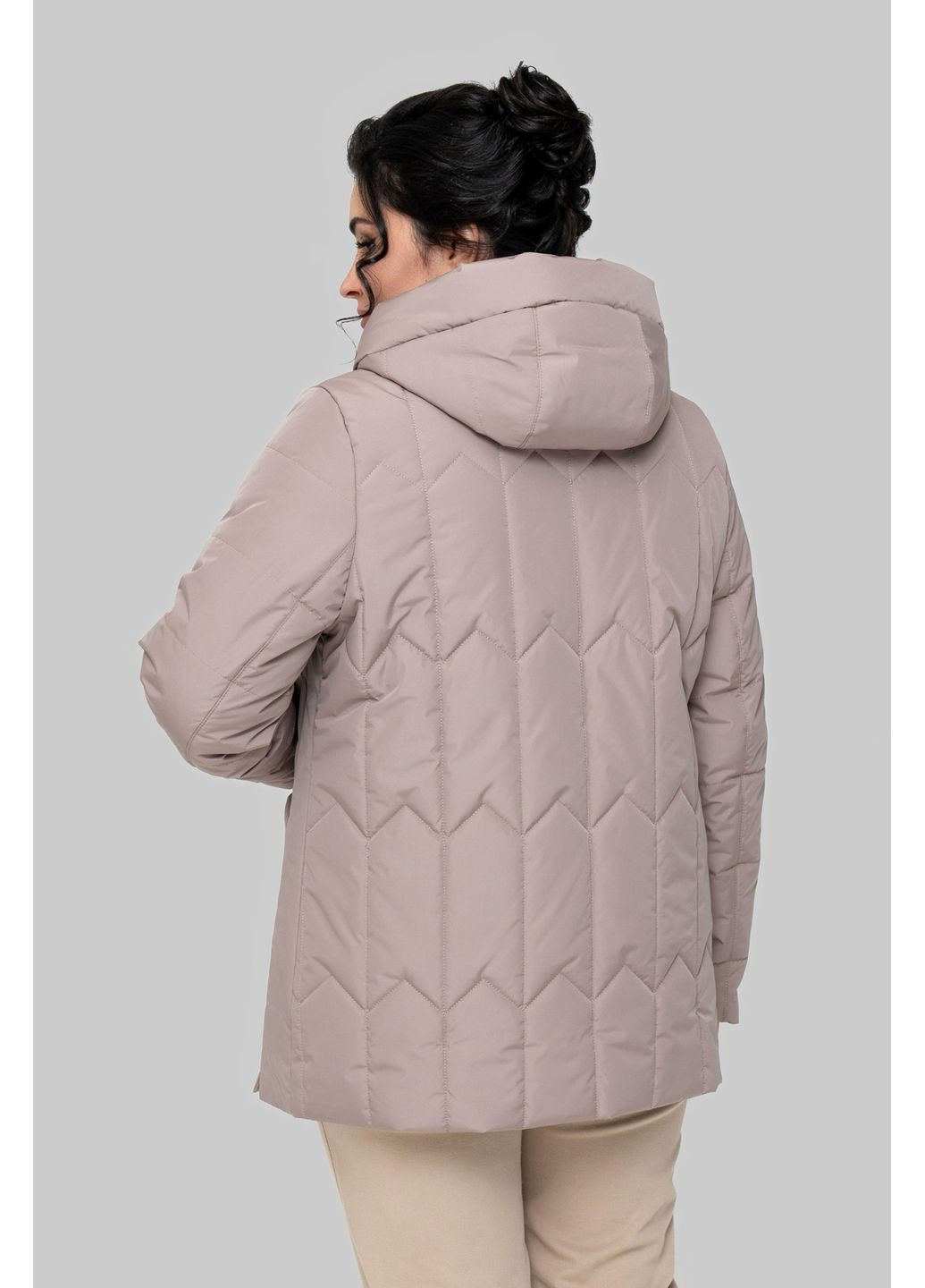 Розовая демисезонная куртка прямого силуэта с тенсулейтом all posa (ap102309p) A'll Posa