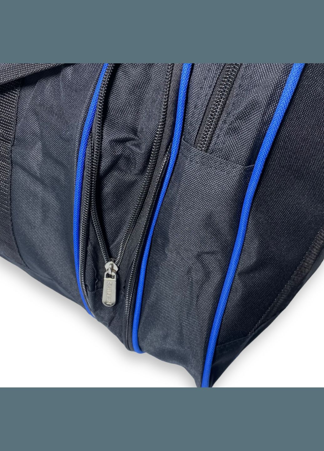Дорожня сумка одне відділення бокові кишені фронтальні кишені розмір: 60(70)*30*30см чорносиня Kaiman (266912168)