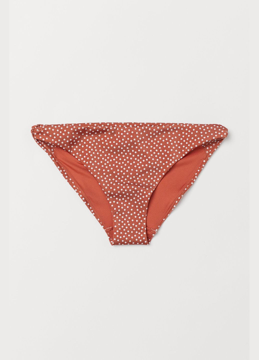 Светло-оранжевые купальные трусики-плавки,кирпичный в белые узоры, H&M