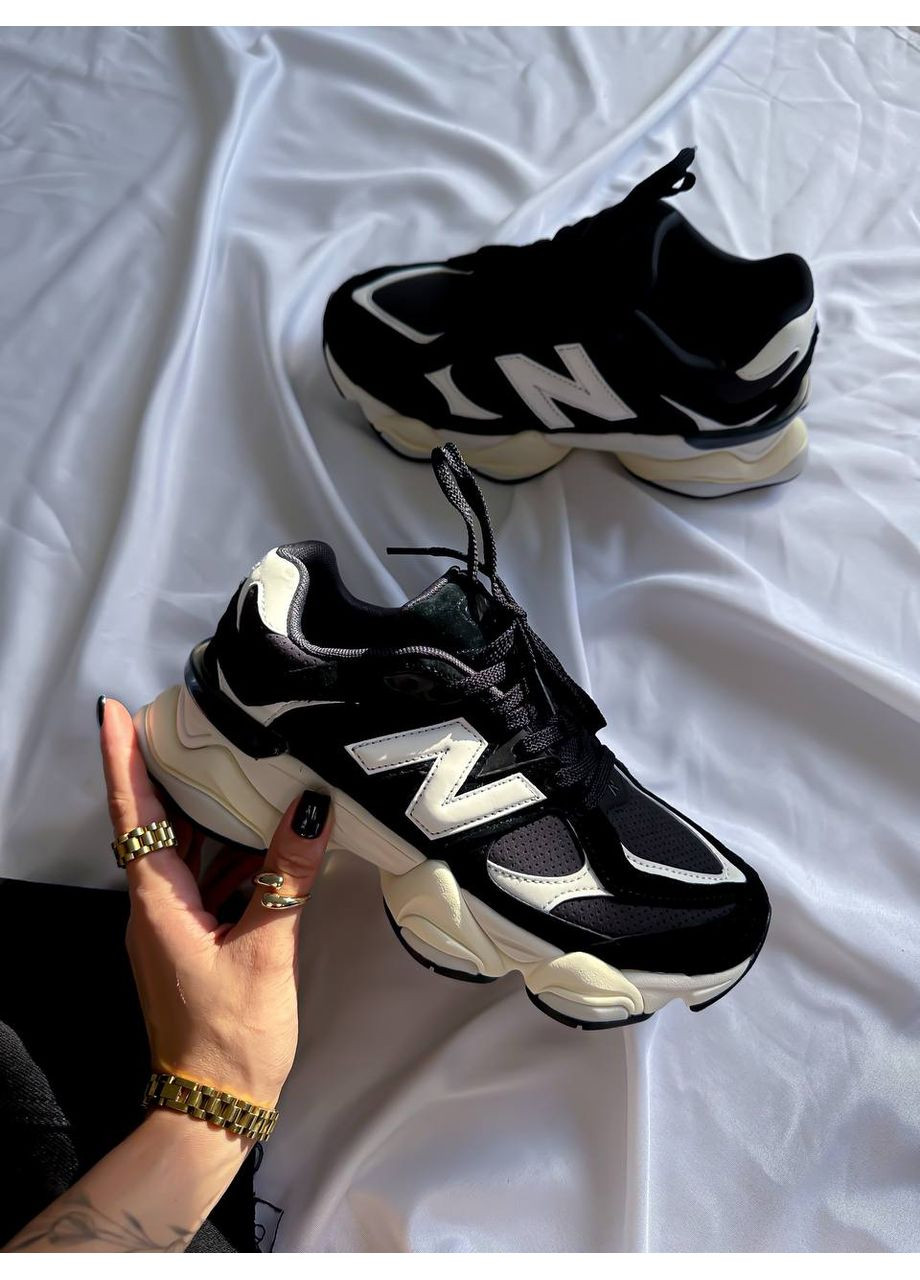 Кросівки жіночі і чоловічі New Balance 9060 Black/White | Нью Баланс 9060 чорні No Brand чорні демісезони (348419319)