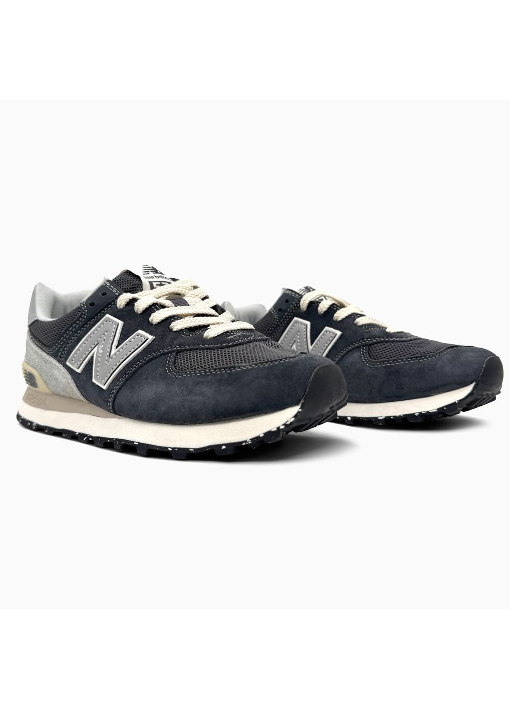 КРОСІВКИ ЖІНОЧІ NEW BALANCE 574 DARK GREY / BEIGE НЬЮ БЕЛАНС 574 No Brand сірі демісезони (367167666)