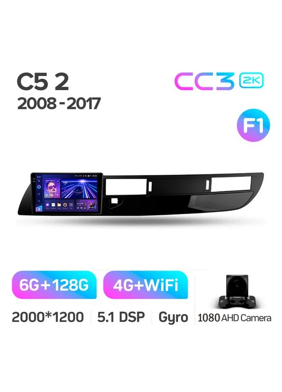 Штатна магнітола CC3 2K 6+128 Gb Citroen C5 2 2008-2017 9" Teyes (378905497)
