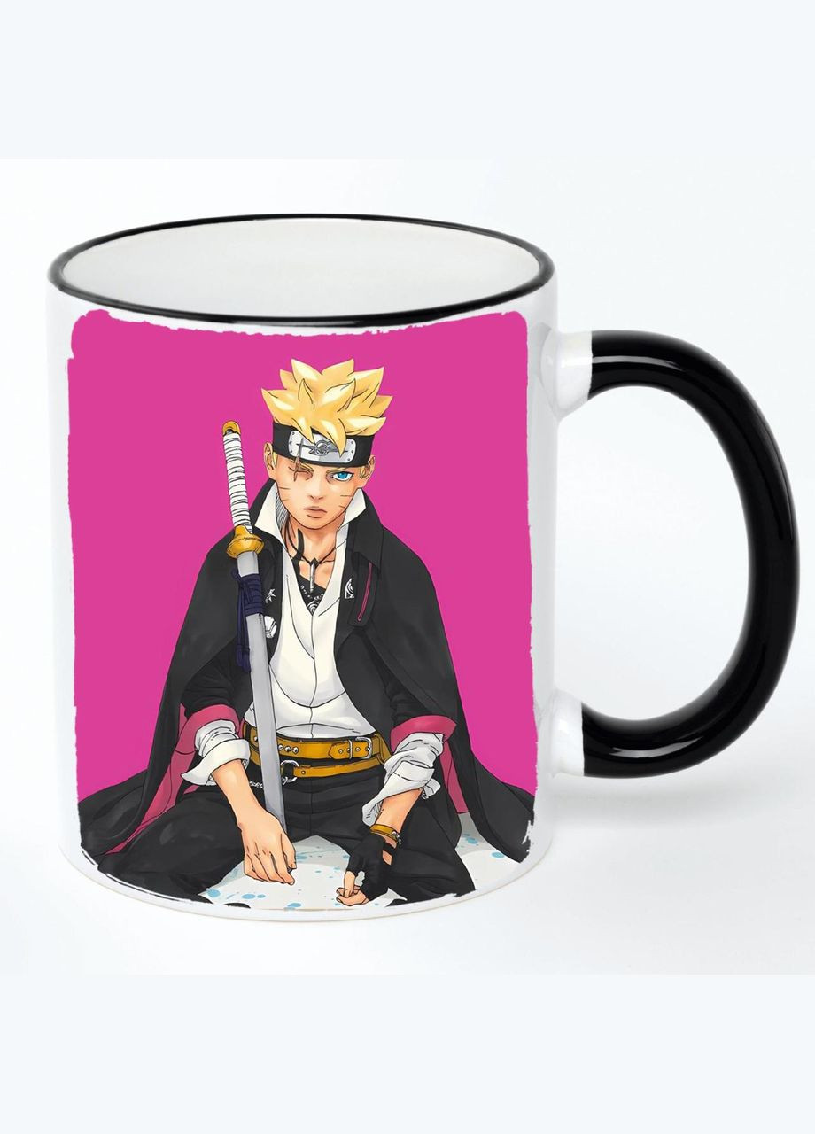 Чашка Боруто Аніме #001 (кухоль, кружка) Біла з чорною ручкою 330 мл No Brand (322713512)