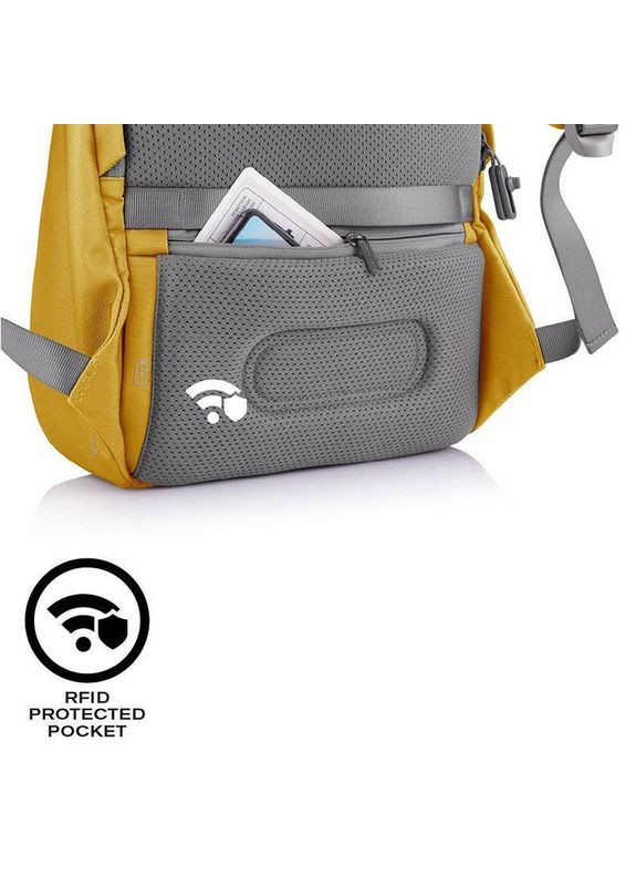 Городской рюкзак Анти-вор Bobby Soft Yellow 13-16 л (P705.798) XD Design (322200535)