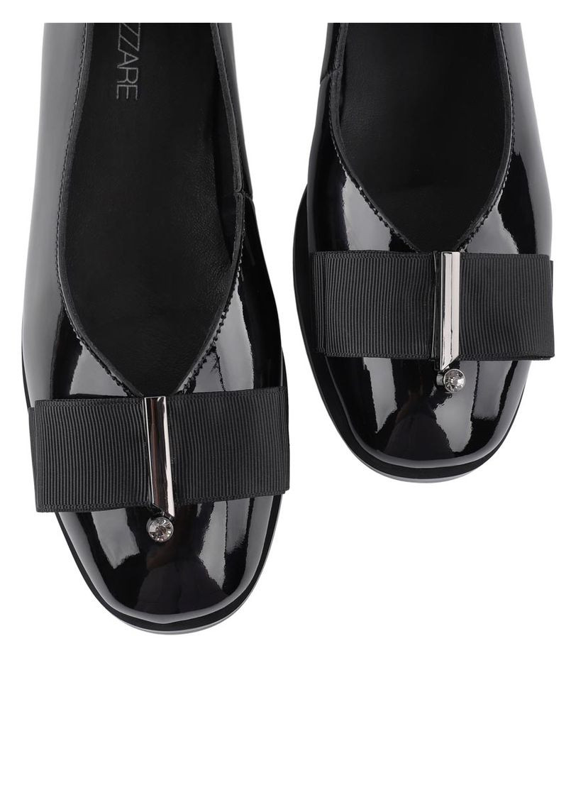 Жіночі жіночі балетки yw161-1-k вл-25 чорний лак MIRATON | чорні (322181779)