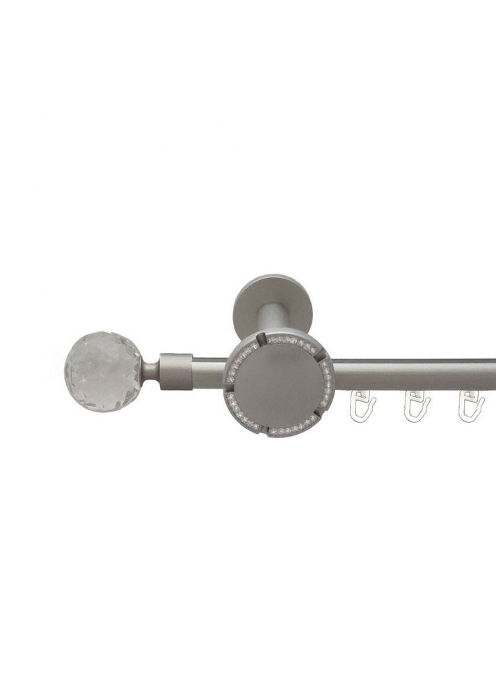 Карниз Люмиера металлический однорядный профильная труба Сатин 19 мм 160 см (6300253) ORVIT (300800326)