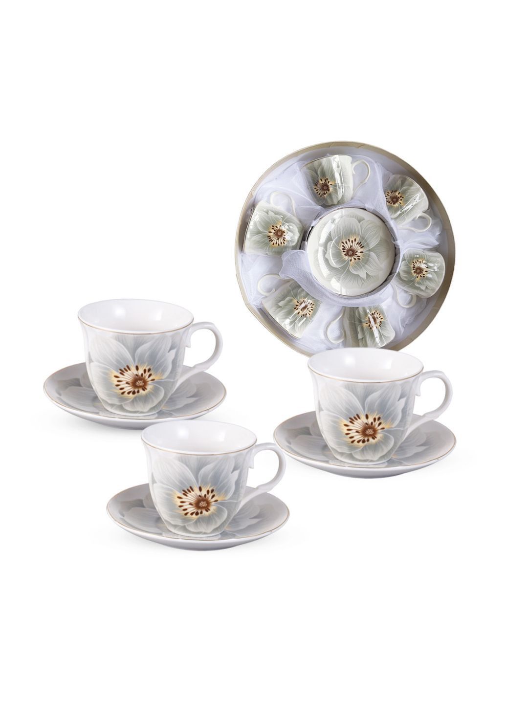 Сервиз чайный Жасмин 15191 12 предметов белый SNT (350935124)