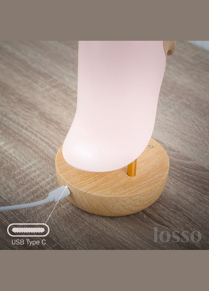 Ночник настольный светильник "Тукан" LJC-162, розовый Losso (327041654)