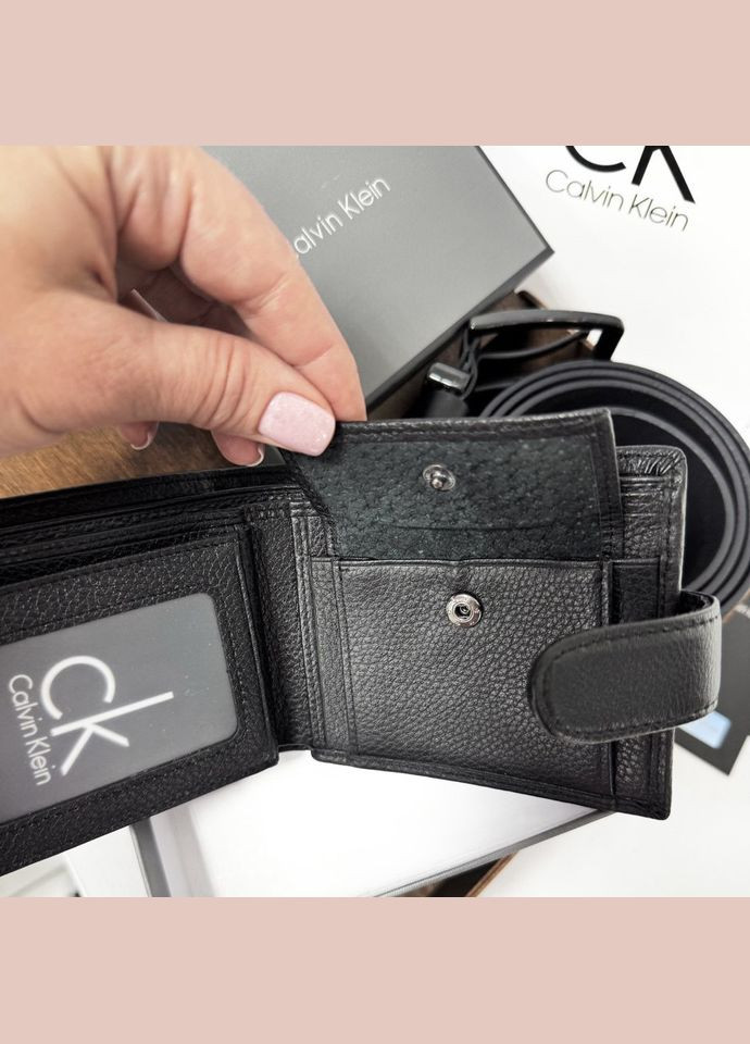 Чоловічий подарунковий набір ремінь і портмоне дерев'яній коробці (451) No Brand (322156851)