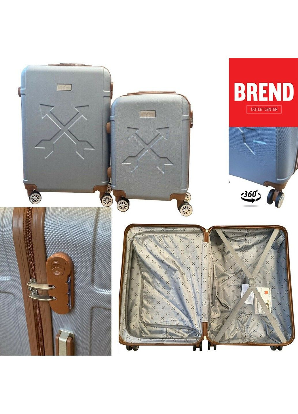 Комплект чемоданов Dutch Arrows 55x35x20cm, 67x45x25cm No Brand (281450967)