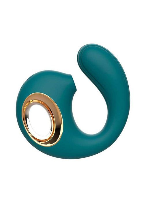 Клиторальный вакуумный вибростимулятор Dolphine Licker Vibe зеленый – Вибраторы No Brand (370611863)