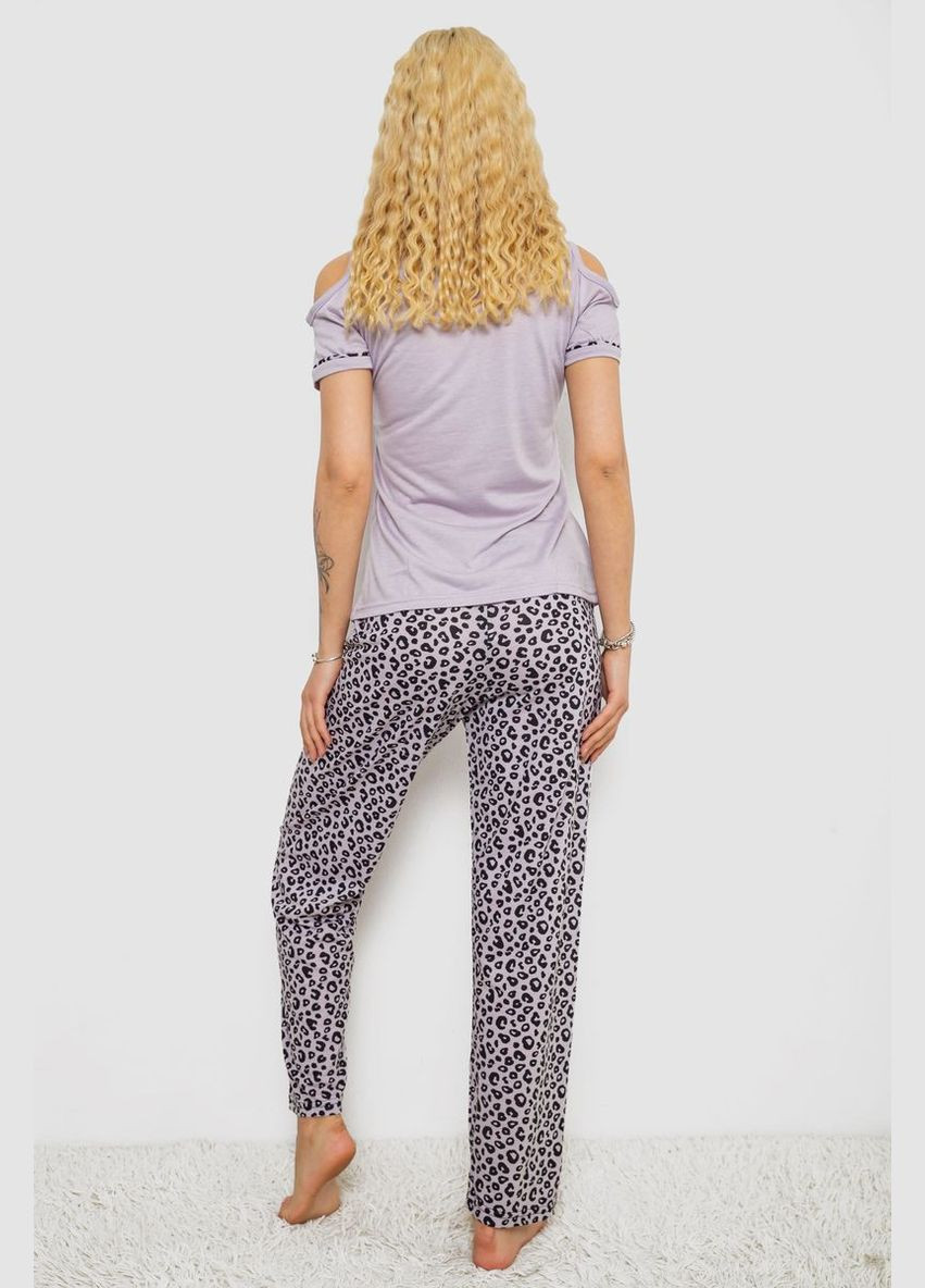 Сиреневая всесезон пижама женская с принтом Fashion