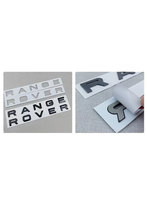 Эмблема надпись RANGE ROVER темно серая 720х31мм пластик (на скотче) Land Rover (369609896)