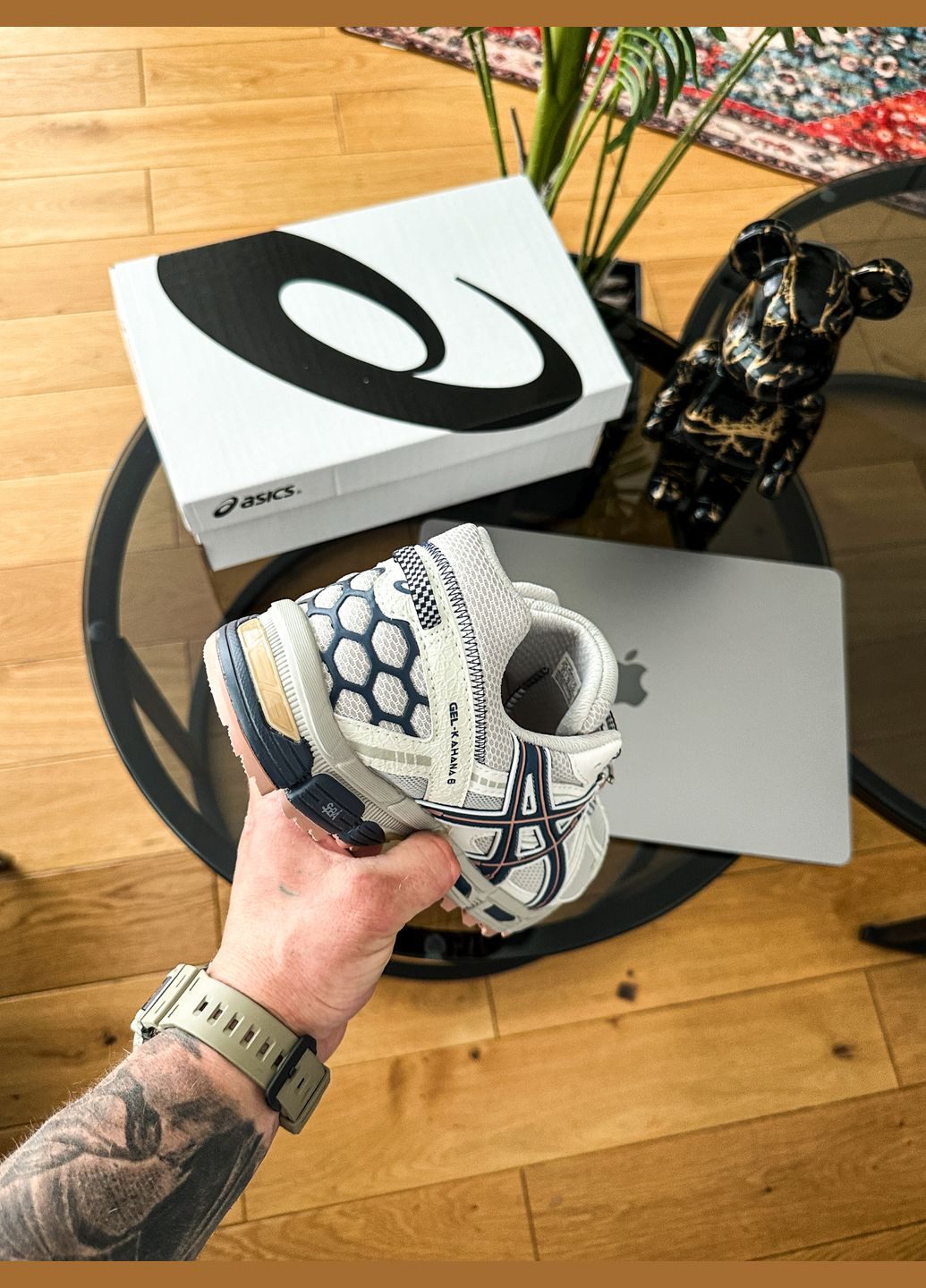 Бежевые демисезонные кроссовки мужские и женские asics gel-kahana 8 beige | асикс гель-кахана 8 бежевые No Brand