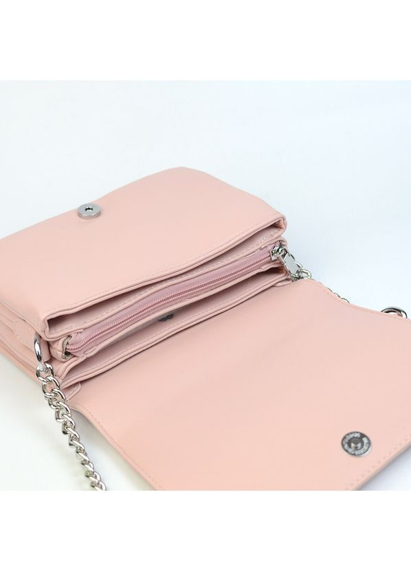 Рожева жіноча маленька молодіжна сумка крос-боді клатч через плече на три відділення Alex&Mia (354182787)